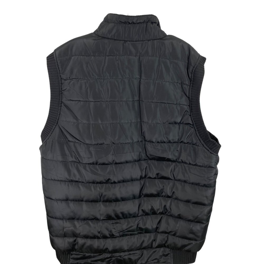 Cool Choice Puffer Vest Mens Size XL Black Sherpa Lined Classic Full Zipper - Picture 9 of 11